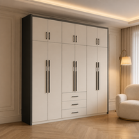 Armoire de chambre élégante en bois 2025 avec tiroirs – Meuble de rangement de qualité directement de l'usine pour dressing et maison