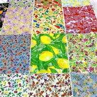Tissu Popeline Léger 100% Coton Tissé à Imprimé Numérique Motif Fleurs de Cerisier Mignonnes pour Robes et Chemises Femme - Vente en Gros