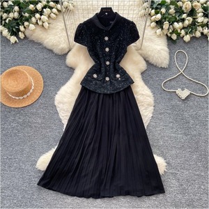 Soldes d'usine : Robe plissée élégante taille haute en dentelle, coupe ajustée, pour femme, style décontracté – Meilleure vente - Product Image 3