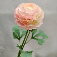 2 Tangkai Bunga Ranunculus Artificial Real Touch Kelopak Sutra Premium untuk Dekorasi Vas Rumah, Ember, dan Meja Pernikahan