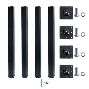 कार्यालय टेबल फर्नीचर पैर वर्ग पाइप टेबल डेस्क आसान स्थापना धातु लिविंग रूम डाइनिंग घर टेबल पैरों - Product Image 2