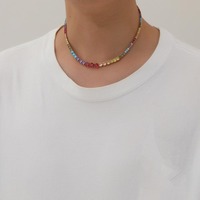 Collier chaîne tennis à maillons, bijoux hip-hop rap tendance, zircon multicolore, pour hommes et femmes