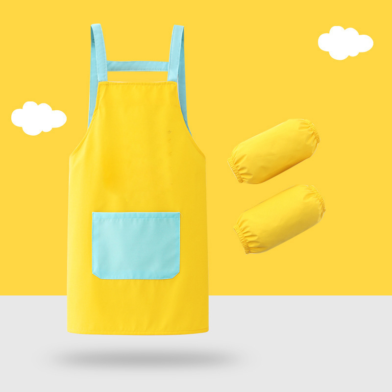 Ensemble deux pièces pour enfant - Jaune et manches bleues
