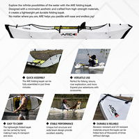 Kayak pliable en 3 minutes avec siège et repose-pieds réglables pour l'exploration fluviale, la pêche à la ligne et la pêche de compétition