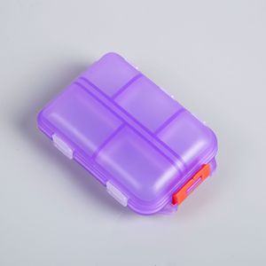 Portable mini pillbox, portable 5-compartment square transparent <b>plastic</b> <b>drawer</b> jewelry <b>storage</b> box - Product Image 2