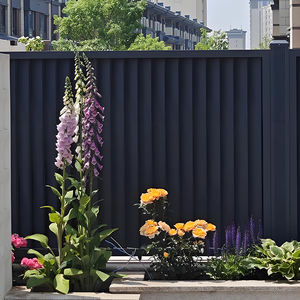 Clôture modulaire de conception moderne Panneaux de lattes d'intimité horizontaux en métal et en aluminium pour la sécurité et la construction de jardins extérieurs - Product Image 2