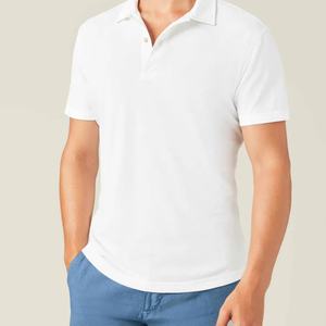 Guangzhou Embroidered Egyptian Cotton Garment Dyed Light Acid Washed Button up <b>Polo</b> T <b>Shirts</b> High Quality - Product Image 3