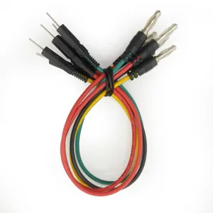4MM Banana Plug To Round Solid Copper Needle Test Leads Colorful Test Cables