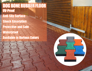 Anti-kayma kolay kurulum yüksek yoğunluklu birbirine kauçuk köpek kemik finişer blok tuğla finişer at kullanımı için - Product Image 5