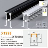 Éclairage linéaire minimaliste, vente chaude, profil en aluminium personnalisable dissipant la chaleur, lumière LED linéaire pour armoire de cuisine