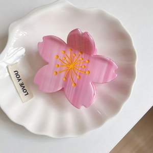 YHJ serie di fiori squisiti di alta qualità Clip con artiglio in acetato giglio girasole Sakura Clip per capelli per ragazze carine - Product Image 5