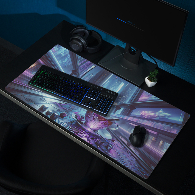 Science Fiction Train Coffee Custom With Logo XXL Sublimation Printing Cartoon Desk Mat Anime Gaming Mousepad Laptop Mouse Pads