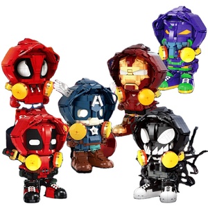 488001 Briques Spider <span class=keywords><strong>Magic</strong></span> Voice Alliance Blocs de construction DIY Figurines de héros à assembler Jouet de dessin animé Captain Décoration de présentation Cadeau - Product Image 1