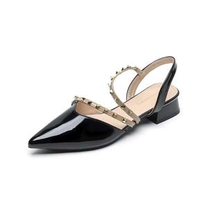 Sandalias de tacón alto sexy con hebilla cuadrada de rinoceronte y punta, de satén de seda con espalda hueca, para mujer, ideales para principios de primavera. - Product Image 5