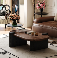 Table basse réglable en placage de noyer haut de gamme, garantie 1 an, pour salon, design moderne, mobilier de maison, style panneau en bois