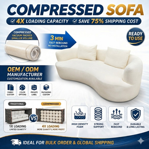 Elegante Sofá Curvo Tapizado Moderno para Sala de Estar, Hotel y Apartamento con Servicio OEM Personalizado - Product Image 2