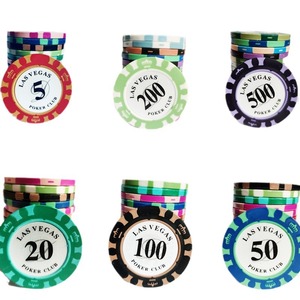 Poker Chips 40mm 3.2mm Thickness 14 Colors Durable For Card Games Chess <b>Entertainment</b> - Product Image 5