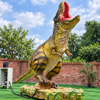 Modèle de dinosaure Tyrannosaurus Rex animatronique en mousse personnalisable avec des fonctions mobiles pour les parcs d'aventure et une utilisation en extérieur/intérieur