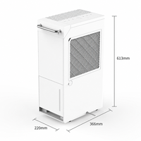 Déshumidificateur à humidité constante, ioniseur Wi-Fi en option, compresseur électrique, déshumidificateur en plastique 25L