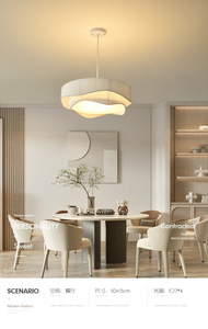 Lustre moderne minimaliste LED blanc froid 3500K avec couvercle en acrylique, plafonnier à montage en surface pour salon, IP44 - Product Image 5
