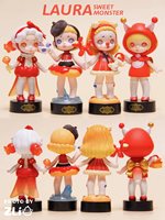 Authentique Toy City Laura Sweet Monster Set Blind Box Figurine en vinyle PVC avec 12 pièces dans un seul coffret