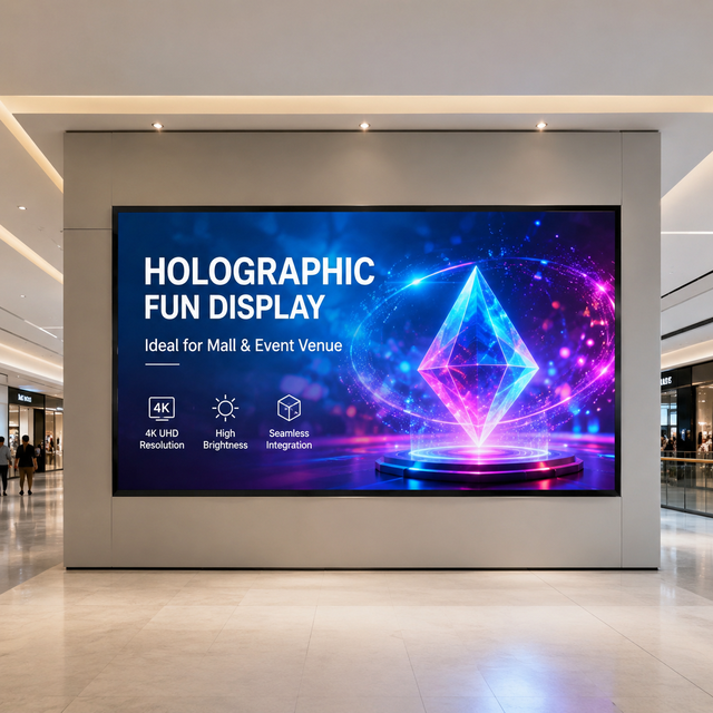 Custom LEDTAO F27 Indoor Full-Color 4K Holographic Led Fun Display-600CD Brightness Advertising Screen for Mall & Event Venue