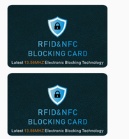 RFID Blocking Card Anti-theft RFID Signal Blocker Card Waterproof & Weatherproof Business Card for Hotel Use
