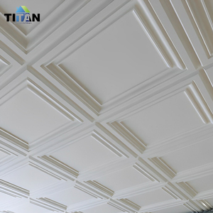 Beyaz 2 Ft. X 2 Ft. Glue -up veya Drop-In asma tavan <span class=keywords><strong>3D</strong></span> tasarım Pvc tavan karosu - Product Image 6