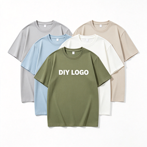 เสื้อยืดสีพื้นผ้าคอตตอนผสมโพลีเอสเตอร์ทรงฮิป<span class=keywords><strong>ฮ</strong></span>อ<span class=keywords><strong>ป</strong></span> บริการรับผลิตเสื้อยืดแบรนด์ส่วนตัวสำหรับแฟชั่นสตรีท - Product Image 2