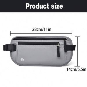 กระเป๋าคาดเอวป้องกันการโจรกรรม RFID สำหรับใส่พาสปอร์ตและเงิน  วัสดุไนลอนกันน้ำและหนัง PU สำหรับผู้หญิงและผู้ชาย - Product Image 4