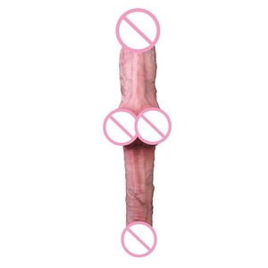 Dildo en silicone ultra réaliste à double extrémité, matériau doux et sûr pour le corps, jouet de plaisir féminin, nouveauté interactive pour couples adultes - Product Image 3