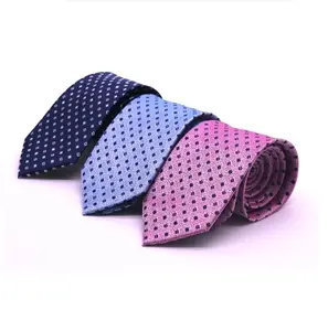 Low Price Hot Selling High Quality Polyester Silk Ties Woven Business Men's Neckties