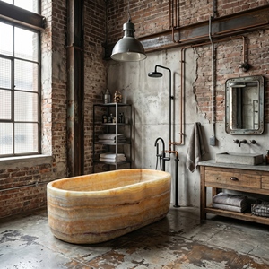 Bañeras Ovaladas Modernas de Lujo Hechas a Medida, Exclusivas de Mármol y Jade, Independientes, para Baño, Villa, Hotel, Hogar - Product Image 6