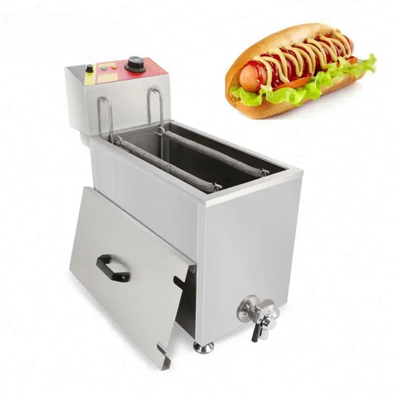 Mesin pembuat hot dog jagung dog fryer asli mesin dengan harga terendah