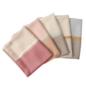 Stock wholesale new spring and autumn thin cashmere scarf women's gradient color matching sunscreen long ring fleece shawl