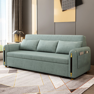 Foldable Dual Use Tech Cloth <b>Sofa</b> <b>Bed</b> <b>With</b> <b>Storage</b> Easy Clean Multifunctional Space Saving Furniture For Small Home - Product Image 2