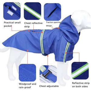 Ropa Impermeable y Resistente a la Nieve, Abrigo Reflectante para Mascotas con Estampado Sólido, <span class=keywords><strong>Chubasquero</strong></span> de PU para Perros <span class=keywords><strong>Labrador</strong></span> Retriever, Golden Retriever, Husky - Product Image 3