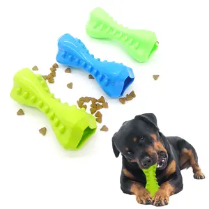 Grosir karet TPR tahan lama bentuk tulang hewan peliharaan mainan gigi membersihkan hewan peliharaan anjing mengunyah tulang mainan