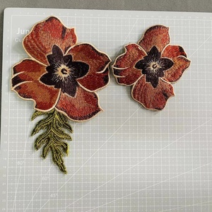ZSY Hot Custom Design Floral Embroidered Sew on Patches Flower Embroidery Patches for Garment - Product Image 5