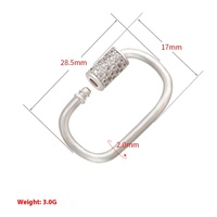 Mode 18K Plaqué Or Vis Mousqueton Fermoir Connexion Serrure Ovale Forme Homard Fermoir pour Bracelet Collier Fabrication