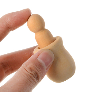 Clavija de madera sin pintar para personas, potes de anidación para artesanía artesanal, suministros de pintura - Product Image 6