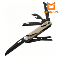 Couteau pliant multifonction portable de petite taille, ciseaux de camping EDC pour l'extérieur, outil à clip dorsal, 185 mm, fabriqué en Chine, vente en gros
