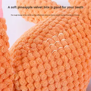 Çevre dostu dayanıklı sevimli köpek çiğnemek ses oyuncak peluş hayvan serisi tasarım - Product Image 3