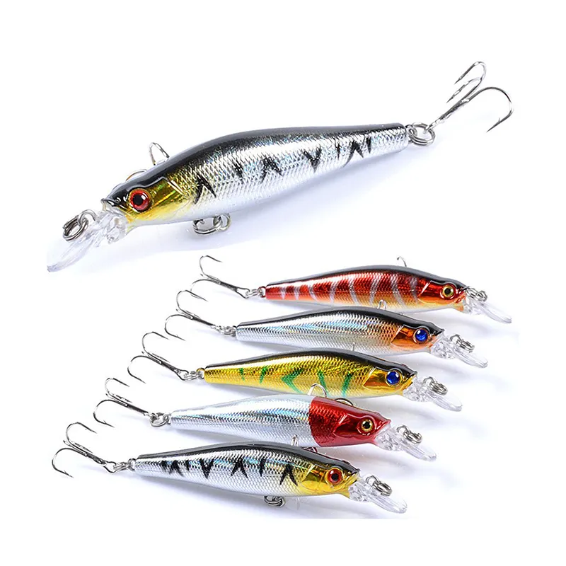 Sıcak satış deniz ve tatlı su askıya sert balıkçılık Lures 8.5g 8.5cm levrek bas Crappie döküm için Minnow Lures