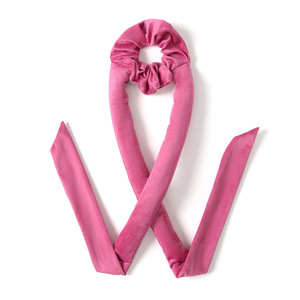 U Shape Hair <b>Tie</b> Pink Long Bowknot Design Damage Free Daily Use - Product Image 3