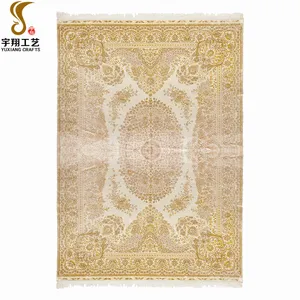 YUXIANG 6'X9' Persian Pattern Silk Area Carpets Oriental Chinese Silk Rugs Antique Handmade Silk Oriental Carpet