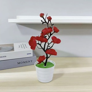 Bonsái Artificial de Flor de Invierno Simulada, 7 Flores, 2 Capullos, Planta en Maceta Miniatura, Flor Artificial para Decoración de Entrada, Hogar y Estudio - Product Image 3
