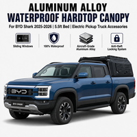 Capot rigide étanche en aluminium pour BYD Shark 2025 2026, accessoires pour pick-up électrique à benne de 5,5 pieds