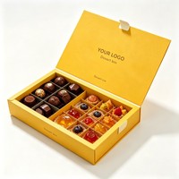 Boîte de présentation personnalisée pour chocolats et desserts avec séparateurs, encre de soja, boîte en papier pour bonbons, boîte à gâteaux et biscuits de haute qualité, vente en gros