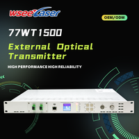 Transmetteur à fibre optique 1550 avec connecteur FC Équipement de modulation externe pour la radio et la diffusion de télévision par câble